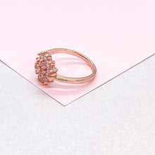 Load image into Gallery viewer, 18k Rose Gold Filled SZ snowflake Solitaire Ring