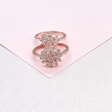 Load image into Gallery viewer, 18k Rose Gold Filled SZ snowflake Solitaire Ring