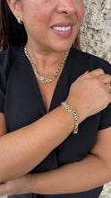 Load image into Gallery viewer, 18k Gold Filled "Love You" Heart XOXO Bracelet and Necklace Set
