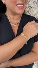 Load image into Gallery viewer, 18k Gold Filled "Love You" Heart XOXO Bracelet and Necklace Set