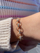 Load image into Gallery viewer, 18k Rose Gold Filled Circle Link Bracelet with CZ