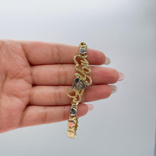 Load image into Gallery viewer, 18k Gold Filled "Love You" Heart XOXO Bracelet and Necklace Set