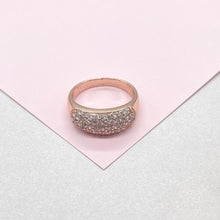 Load image into Gallery viewer, 18k Signet CZ Rose Gold Ring