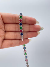 Load image into Gallery viewer, Silver Filled Colorful Round Stones Set