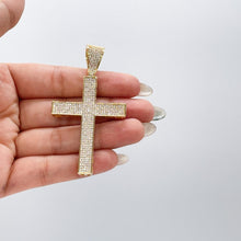 Load image into Gallery viewer, 18k Gold Filled XL CZ Pave Cross Pendant