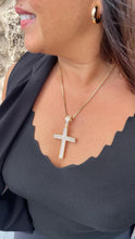 Load image into Gallery viewer, 18k Gold Filled XL CZ Pave Cross Pendant