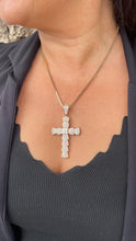 Load image into Gallery viewer, 18k Gold Filled Baguette Stone Cross Pendant