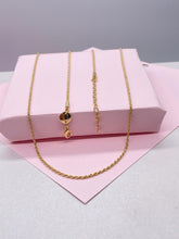 Load image into Gallery viewer, 18k Gold Filled Soft Rope Chain 1.5mm Fine Necklace, Singapore and Rope Combined