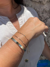 Load image into Gallery viewer, 18k Gold Filled Bar Link Bracelet: Thin Dainty Spear Bracelet
