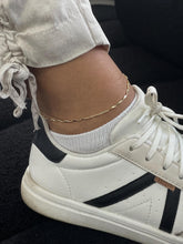 Load image into Gallery viewer, 18k Gold Filled Bar Link Ankle Bracelet: Thin Dainty Spear Anklet
