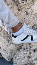 Load image into Gallery viewer, 18k Gold Filled Carved Pearl Chain Anklet