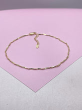 Load image into Gallery viewer, 18k Gold Filled Bar Link Bracelet: Thin Dainty Spear Bracelet