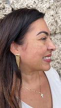 Load image into Gallery viewer, 18k Gold Filled Long Soft Fringe with Long Plain Gold Bar on top