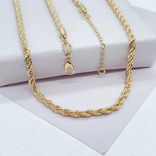 Load image into Gallery viewer, 18k Goldfilled 4mm Thick Rope Chain
