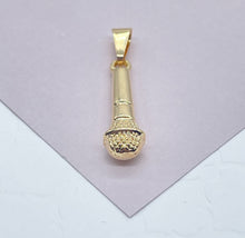 Load image into Gallery viewer, 18k Gold Filled Musical Instruments Microphone, Guitar and Trumpet Charms Dainty Pendants And Jewelry Making Supplies
