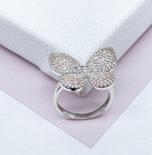 Load image into Gallery viewer, 18K Gold Filled Ring with Micro Pave Cubic Zirconia Butterfly Wings
