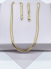 Load image into Gallery viewer, 18k Gold Filled 5mm Soft Flat Snake Chain   Supplies
