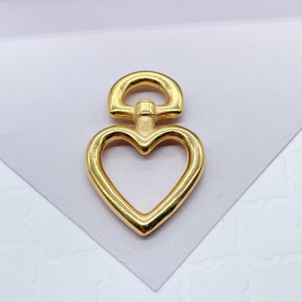 18k Gold Filled Heart Jewelry Connector For Creative Styling And Creation For