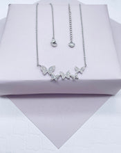 Load image into Gallery viewer, 18k Gold Filled Butterfly Necklaces Featuring Micro Pave Cubic Zirconia Butterflies And Plain Gold Butterfly Jewelry
