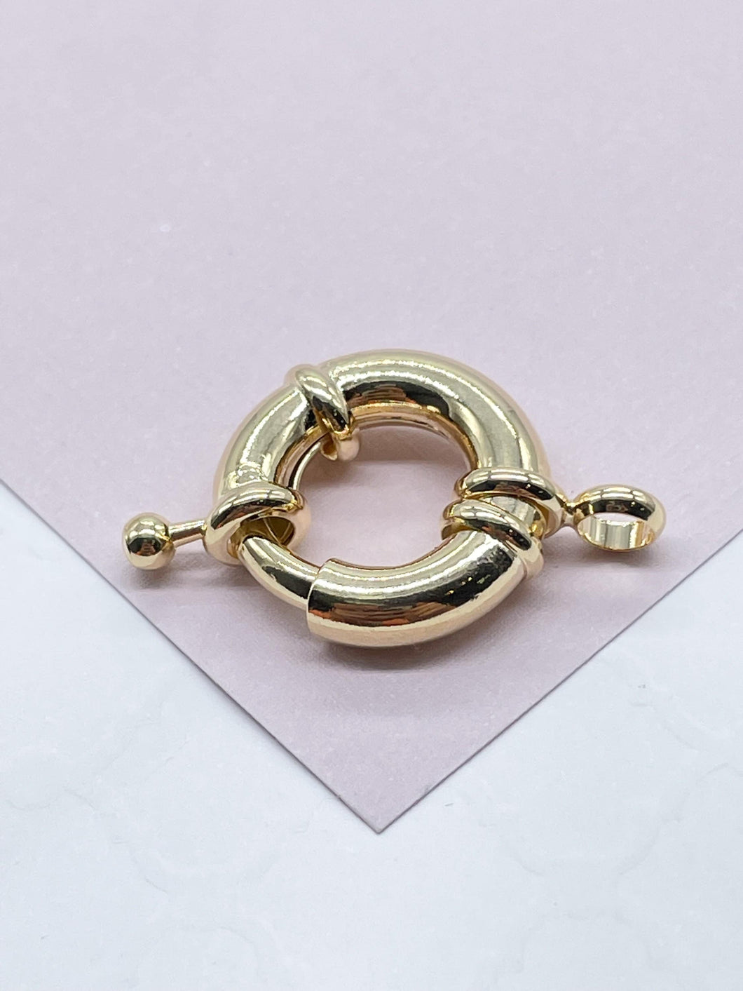 18k Gold Filled Large Spring Ring Clasp For Creative Design Styling Wholesale