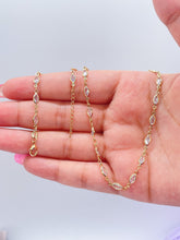 Load image into Gallery viewer, 18k Gold Filled Dainty Bridal/Formal Jewelry Set Oval Diamond Cut Set, Available in Clear CZ & Multi-Color