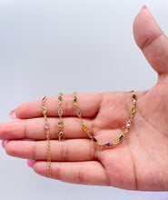 Load image into Gallery viewer, 18k Gold Filled Dainty Bridal/Formal Jewelry Set Oval Diamond Cut Set, Available in Clear CZ & Multi-Color