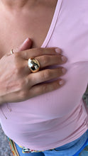 Load image into Gallery viewer, 18k Gold-filled Adjustable XL Smooth Plain Dome Ring