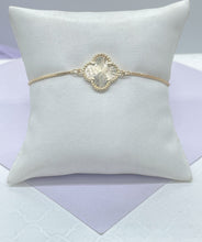 Load image into Gallery viewer, 18k Gold Filled Sunburst Flower Charm Adjustable Bracelet
