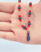 Load image into Gallery viewer, 18k Gold Filled Azabache Closed Hand Anklet
