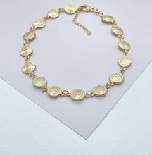 Load image into Gallery viewer, 18k Gold Filled San Benito double sided medal anklet
