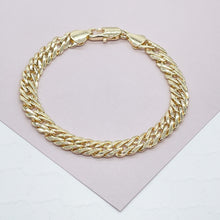 Load image into Gallery viewer, 18k Gold Filled Double Cuban Link Bracelet - 7mm
