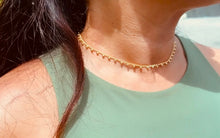 Load image into Gallery viewer, 18k Gold Filled Little Dots Choker Hanged in Curb Chain
