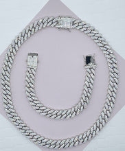 Load image into Gallery viewer, 18k Gold Filled Hip Hop Luxury Micro Pave Cubic Zirconia Bling Set Miami Cuban
