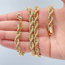 Load image into Gallery viewer, 18k Gold Filled Thick Rope Chain 7mm Width
