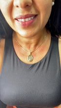 Load image into Gallery viewer, 18k Gold Filled Our Lady of Guadalupe Oval Pendant (15mm)
