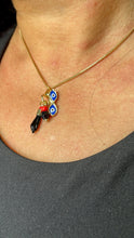 Load image into Gallery viewer, 18k Gold Filled Ojo de Santa Lucia &amp; Figa Charm Pendant
