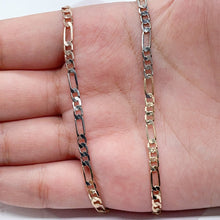 Load image into Gallery viewer, 18k Gold Filled 3.8mm Tricolor Figaro Link Chain Necklace And Jewelry Supplies
