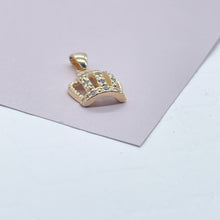 Load image into Gallery viewer, 18k Gold Filled King's Crown Charm with Micro Pave

