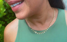 Load image into Gallery viewer, 18k Gold Filled Little Star Choker Featuring Stars All Around Curb Cuban Chain.
