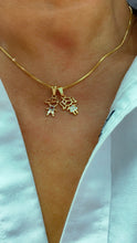 Load image into Gallery viewer, 18k Gold Filled Kids Charm: Boy or Girl with Cubic Zirconia
