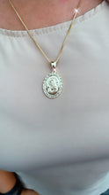 Load image into Gallery viewer, 18k Gold Filled Jesus Pendant with Cubic Zirconia
