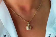 Load image into Gallery viewer, 18k Gold Filled King's Crown Charm with Micro Pave
