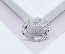 Load image into Gallery viewer, 18K Gold Filled Cuban Link Ring Featuring Micro Pave Cubic Zirconia
