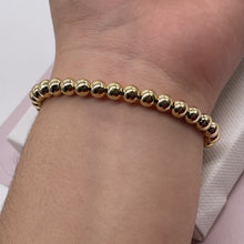Load image into Gallery viewer, 18k Gold Filled Beaded Bracelet: Adjustable Slider Clasp
