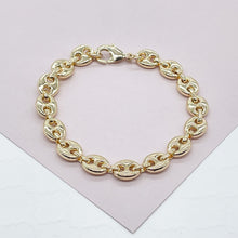 Load image into Gallery viewer, 18k Gold Filled Mariner 8mm Link Bracelet Hypoallergenic Jewelry
