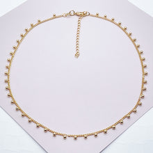 Load image into Gallery viewer, 18k Gold Filled Little Dots Choker Hanged in Curb Chain
