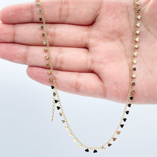 Load image into Gallery viewer, 18k Gold Filled Little Heart Choker On a Cuban Link Chain Hypoallergenic Jewelry
