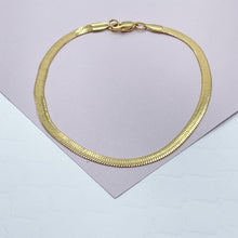 Load image into Gallery viewer, 18k Gold Filled 4mm Herringbone Anklet Dainty Ankle Bracelet Jewelry Supplies Making
