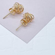 Load image into Gallery viewer, 18k Gold Filled Love Knot Stud Earrings

