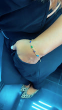 Load image into Gallery viewer, 18k Gold Filled Adjustable Evil Eye Bracelet Featuring Slide Clasp Hypoallergenic Jewelry
